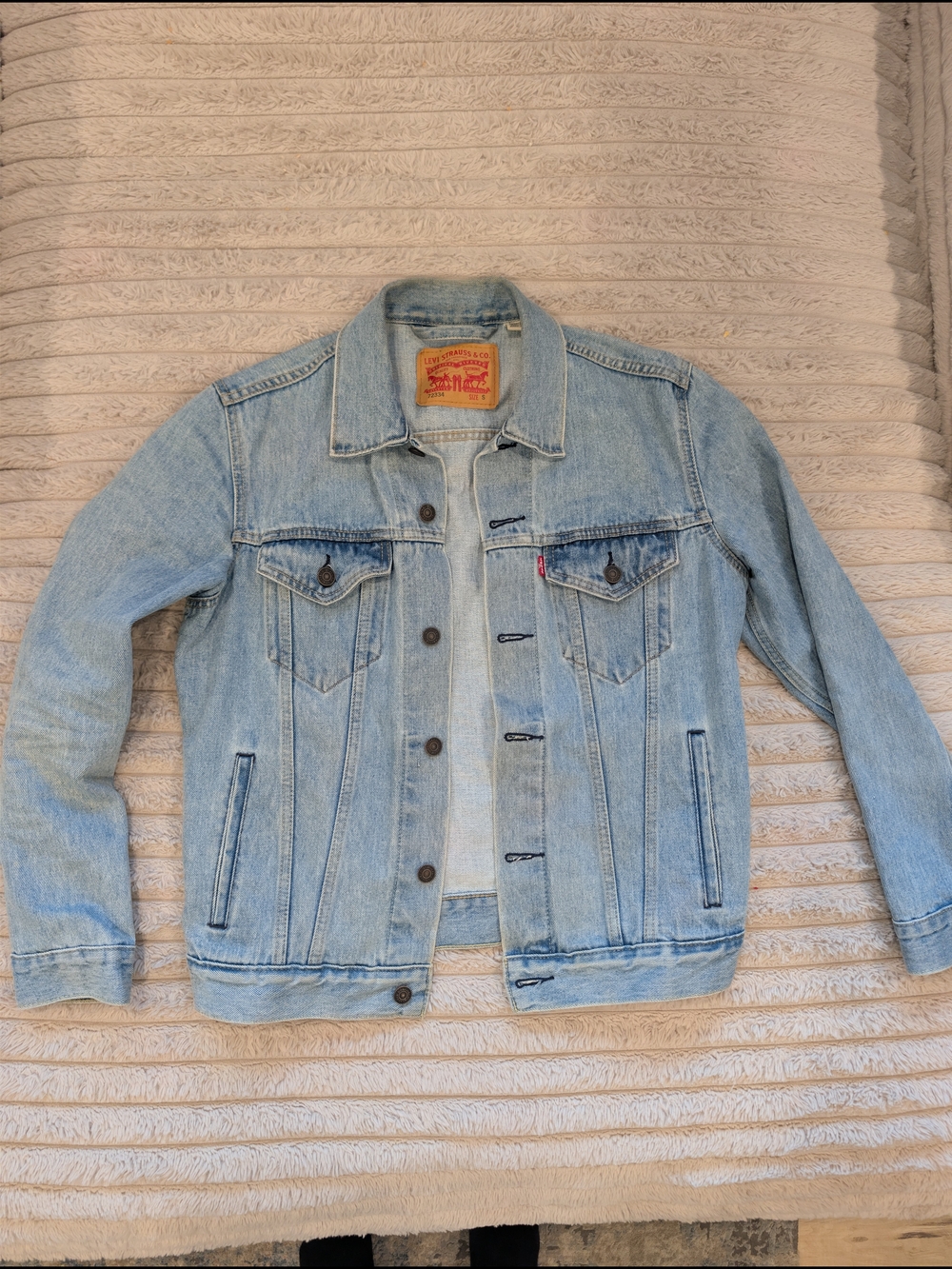 Levi's 72334 Light Wash Denim Trucker Jacket Women's Small Vintage Jean